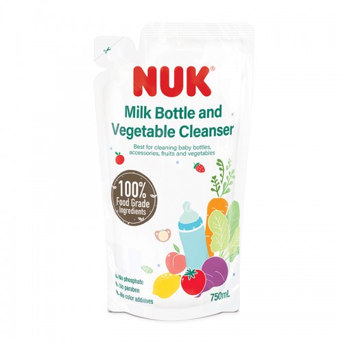 NUK Milk Bottle and Vegetable Cleanser 950ml + Refill 750ml | 100% Food Grade Ingredients